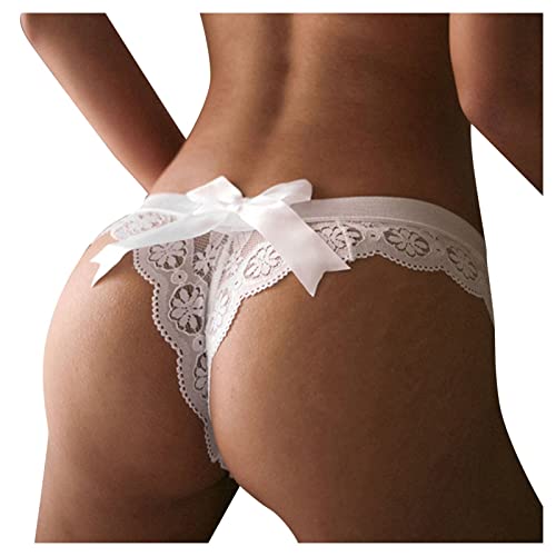 Alueeu Damen Panty für Sex mit Spitze Hipster Erotisch Unterwäsche Verführerisches Lace Unterhose Frauen Schlüpfer Spitzen-Blume Hollow Out Slips Atmungsaktiv Erotic Lingerie Spitzen String Tanga von Alueeu