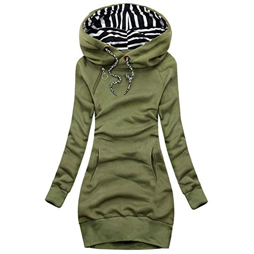 Alueeu Hoodie Kleid Pullover Kleid Lang Pulli Damen mit Kapuze Schwarz Kleider Oversize Teenager Mädchen Pullikleid Pulloverkleid Lang Sweatshirt Hoodykleid mit Kapuze Kapuzenpulli Kapuzenpullover von Alueeu