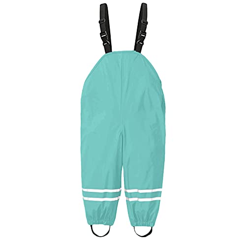 Alueeu Regenhose Kinder 134 Wind- und wasserdichte Regenlatzhose Matschhose Atmungsaktiv Sport Buddelhose Mädchen Jungen Regenhosen Hosenträgern Regenbundhose Unisex Überziehhose von Alueeu