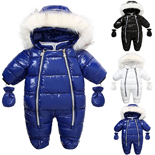 Baby Schneeanzug 80 0-6 monate 0-3 86 74 56 Mädchen Jungen Parka Strampler Jumpsuit Overall Babykleidung Jacke Mantel Kapuzenjacke Babyoverall Babyparka Winterjacke Daunenmantel Daunenjacke Spielanzug von Alueeu