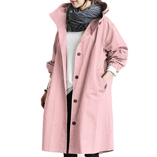 Dünne Regenjacke Damen Sommer Softshelljacke Große Größen Regenmantel Lang Dünn Mit Kapuze Outdoorjacke Regenjacke Funktionsjacke Leicht Wasserdicht Atmungsaktiv Übergangsjacke Windbreaker 2022 von Alueeu