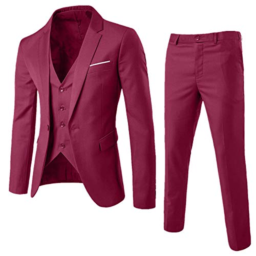 Herren Anzüge Hochzeit 3 Teilig Slim Fit für Männer Weiss übergroßen Business übergroße Hose Anzüge Set Anzug Hochzeit Anzug Regular Anzug Business Outfit Smoking Anzüge Herrenanzug Bräutigam Anzug von Alueeu