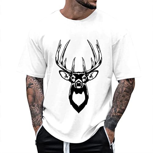 Herren Oversized Tshirt Rundhals Kurzarm Lose Sommer Oberteile Mode T-Shirt mit Los Angeles Grafik Kreativen Buchstaben Vintage Drucken Streetwear Sport Casual Lang Tops von Alueeu