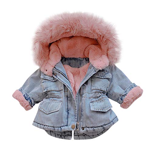 Jacke Kinder Mädchen Winter Jeansjacke Baby Parka Mantel Winterjacke Herbst Wintermantal Kapuzenjacke Übergangsjacke Herbstjacke Daunenjacke Herbstmantal Babyjacke Steppjacke Plüschjacke Fleecejacke von Alueeu