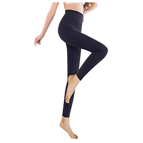 Thermo Leggings Damen Sport Gefüttert Winter High Waist Sport Mit Taschen Blau Gr, 46 Fleecehose Strumpfhose Strumpfleggings Winter Dicke Flauschig Hose Thermo Leggings Thermoleggins Thermohose von Alueeu