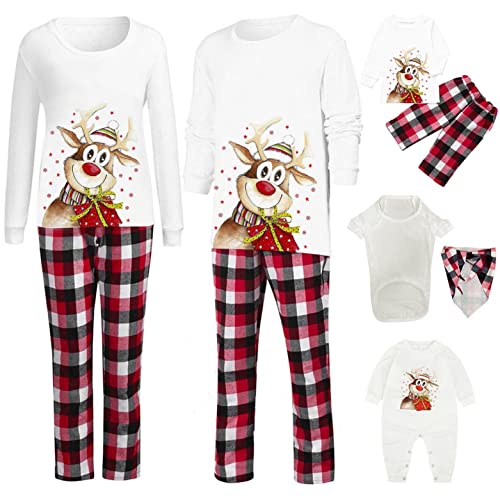 Weihnachtspyjama Familie 2 Set Baby 5 Personen Overall Blau Kurzarm Rot Partner Einteiler Sexy Hose Flauschig Baumwolle Kurz Pärchen Kuschelig Couple Weihnachtspyjamapaar Weihnachts Pyjama Family Set von Alueeu