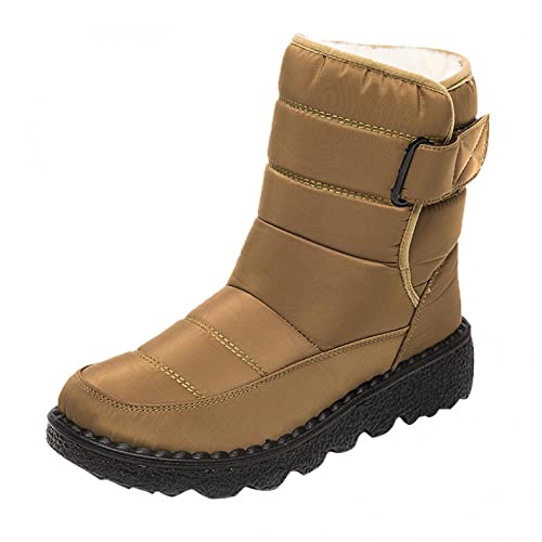 Winter Boots Damen Women Gefüttert Waterproof Schwarz 43 Wasserdicht Hoch Mädchen Winterschuhe Schnee Schneeschuhe Winterstiefel Schneestiefel Winterboots Flach Sneaker Daunenstiefel Schneeboots von Alueeu