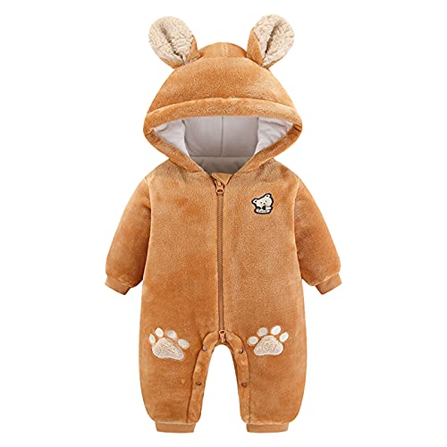 Winter Strampler Für Kinder Baby Winterkleidung 0-3 Monate Mädchen Winter Overall Baby Jungen 92 Strampler Winter Neugeborene Fleece Jumpsuit Baby Erstausstattung Neugeborene Set Baby Overall Winter von Alueeu