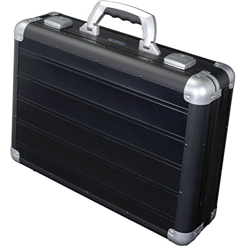 ALUMAXX 45164 Attaché Laptopkoffer Venture, Aktenkoffer aus Aluminium, Dokumentenkoffer Alu, Business Koffer, Alukoffer ca. 46 cm, Schwarz Matt, 45,5 × 33,5 × 13,5 cm von Alumaxx