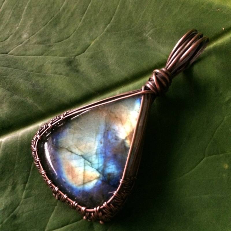 Antik Kupfer Draht-Anhänger von AluminaJewelry