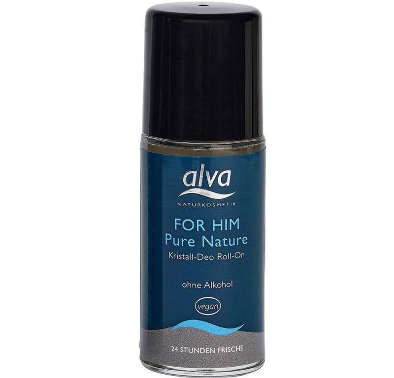 Alva Deo-Kristall FOR HIM Pure Nature Kristall Roll On, 50 ml von Alva