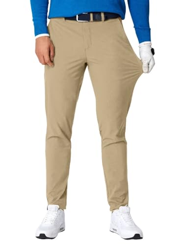 AlvaQ Herren Chino Hosen Beige Einfarbig Stretch Hose Passform Cargohose Lang Chinohose Mit 5 Taschen S-3XL von AlvaQ