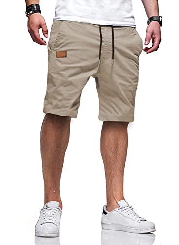 AlvaQ Kurze Hosen Herren Shorts Herren Baumwolle Freizeithose Sommer Chino Shorts Herren Mit Taschen Braun von AlvaQ