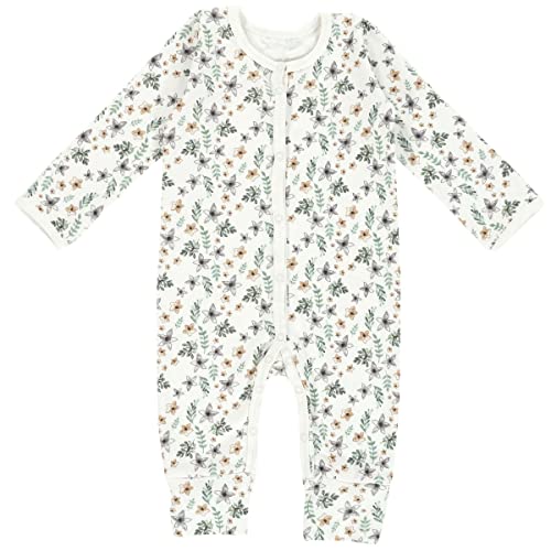 Alvi Pyjama Baby Schlafanzug | Baby Schlafstrampler | Babykleidung ab 0 Monate Kinderschlafsack Babyschlafsack | Schlafsack Neugeborene Kleinkinder Mädchen & Jungen | Ganzjährig von Alvi