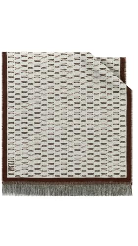 ALVIERO MARTINI 1a CLASSE Schal mit Allover-Logo und Fransen am Saum 40x180, 0600 Earth Brown von ALVIERO MARTINI 1a CLASSE