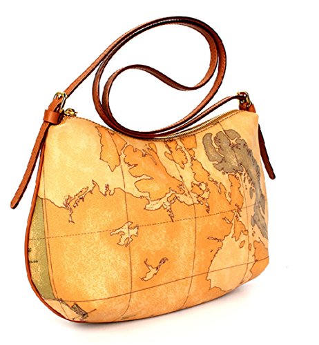 Schultertaschen Alviero Martini Damen Stoff Check Alviero Martini, Braun und Gold CD06660000010 Braun 10x18x34 cmEU von Alviero Martini 1A Classe