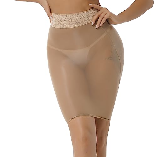 Alvivi Damen Minirock Bleistiftrock Transparent Stretch Mini Rock Bodycon Dessous Unterwäsche Nachtwäsche B Nackt Einheitsgröße von Alvivi