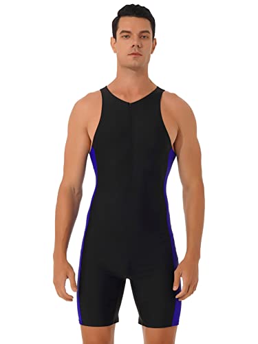 Alvivi Herren Badeanzug Einteiler Bademode Sport Schwimmanzug Shorty Neoprenanzug Tauchanzug UV-Schutz Badebekleidung E Schwarz&Blau M Alvivi Herren Badeanzug Einteiler Bademode Sport Schwimmanzug Shorty Neoprenanzug Tauchanzug UV-Schutz Badebekleidung E Schwarz&Blau M von Alvivi