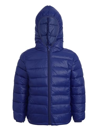 Alvivi Jungen Mädchen Winterjacke Leichte Steppjacke mit Reißverschluss Kapuzenjacke Warm Kinderjacke Mantel Reisen Outdoor Aa Dunkel Marine 170-176 von Alvivi