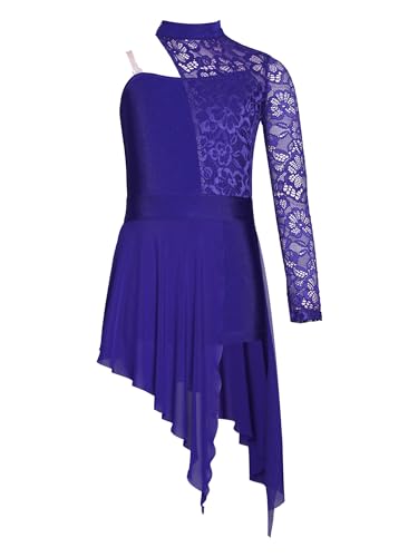 Alvivi Kinder Mädchen Ballettkleid Lyrisch Tanz Kleid Ballett Trikot Leotard mit Mesh Rock Jazz Modern Contemporary Tanzkostüm Ha Lila 146-152 von Alvivi