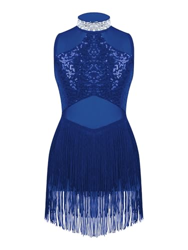 Alvivi Mädchen Tanzkleid Latein Pailletten Kleid Jazz Modern Dance Kostüm Quasten Kleid Salsa Tango Ballsaal Tanzkostüm Royal Blau 170-176 Alvivi Mädchen Tanzkleid Latein Pailletten Kleid Jazz Modern Dance Kostüm Quasten Kleid Salsa Tango Ballsaal Tanzkostüm Royal Blau 170-176 von Alvivi