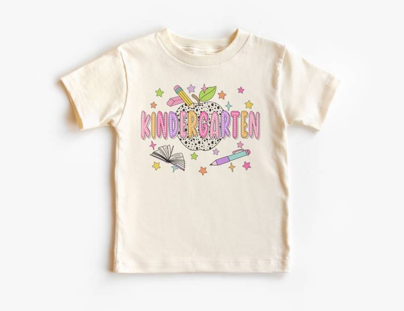 Kindergarten Dalmatiner Dots Apfel Kinder Shirt - Süßes Schulanfang Outfit Erster Schultag T-Shirt Boho Kleinkind Jugend Kinderkleidung von AlvordApparel