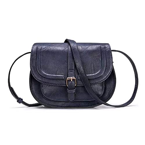 AlwaySky Geldbeutel Hobo Umhängetaschen für Damen Klein Veganes Leder Schulter Sattel Sling Handtasche Dunkelblau von AlwaySky