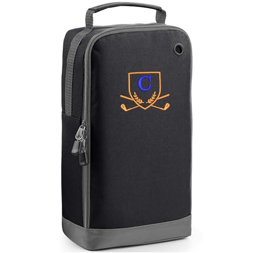 Always Looking Good Golf-Schuhtasche mit Monogramm-Stickerei, Initialbuchstabe, benutzerdefinierte bestickte Golfstiefeltasche – Golf-Geschenke für Männer, Schwarz , 35x19x12cm, C Always Looking Good Golf-Schuhtasche mit Monogramm-Stickerei, Initialbuchstabe, benutzerdefinierte bestickte Golfstiefeltasche – Golf-Geschenke für Männer, Schwarz , 35x19x12cm, C von Always Looking Good