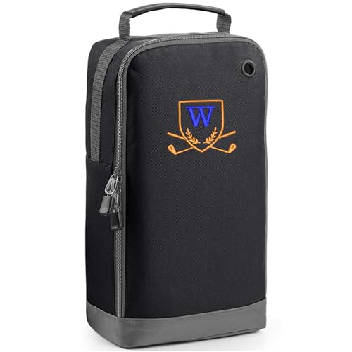 Always Looking Good Golf-Schuhtasche mit Monogramm-Stickerei, Initialbuchstabe, benutzerdefinierte bestickte Golfstiefeltasche – Golf-Geschenke für Männer, Schwarz , 35x19x12cm, W Always Looking Good Golf-Schuhtasche mit Monogramm-Stickerei, Initialbuchstabe, benutzerdefinierte bestickte Golfstiefeltasche – Golf-Geschenke für Männer, Schwarz , 35x19x12cm, W von Always Looking Good