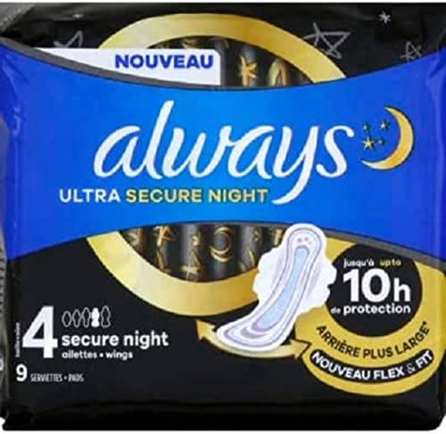 Always Ultra Secure Night Handtücher, 9 Stück von Always