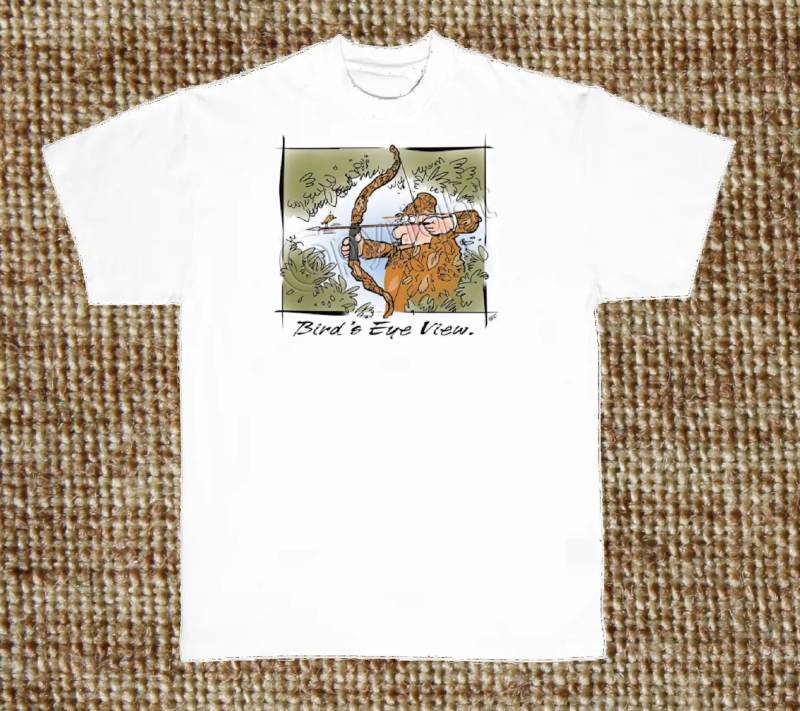 Bogen-Jagd-Humor-T-Shirt, Vogelperspektive, | Sweatshirt, Hoodie Auf Anfrage Verfügbar # 739D von AlwaysInStitchesCo