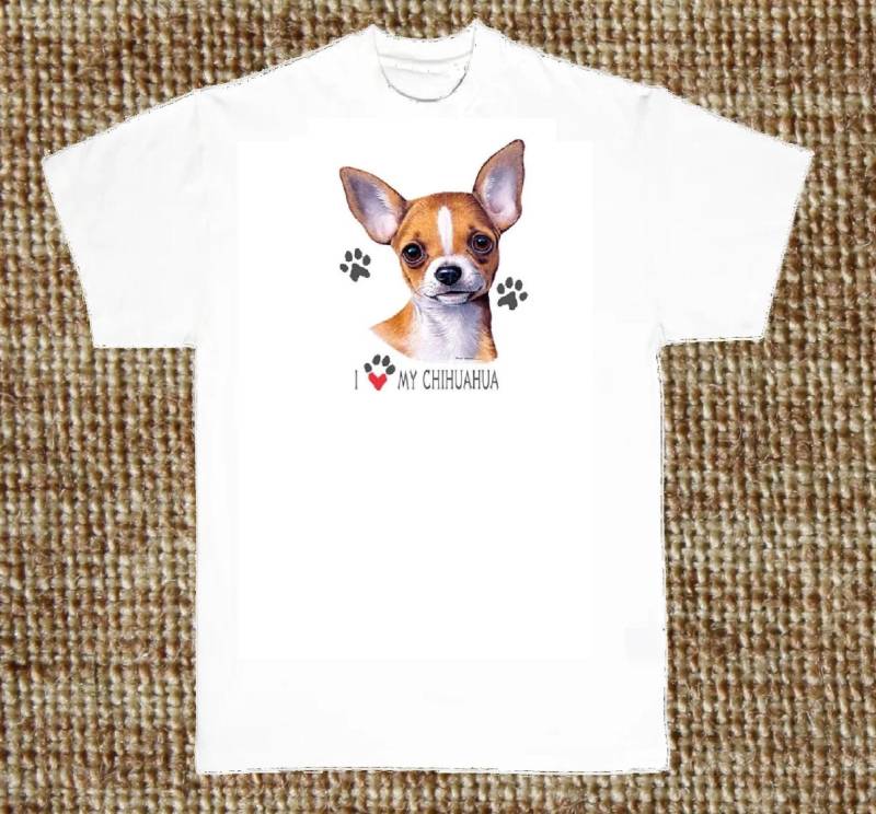 Chihuahua-T-Shirt, Ich Liebe Meinen Chihuahua, | Sweatshirt, Hoodie Auf Anfrage Verfügbar #827Ah von AlwaysInStitchesCo