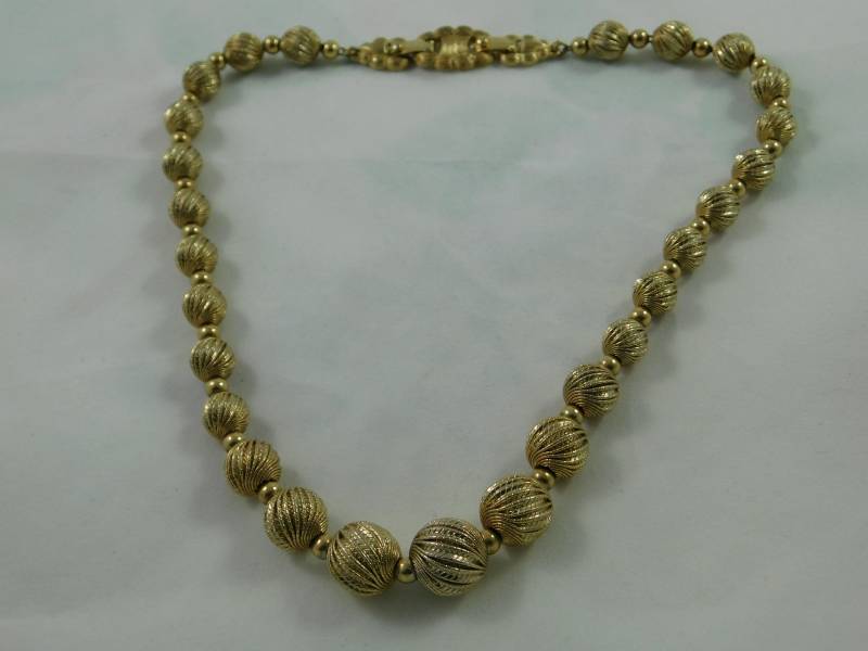 Vintage Gold Perlen Monet Halskette von AlwaysPlanBVintage