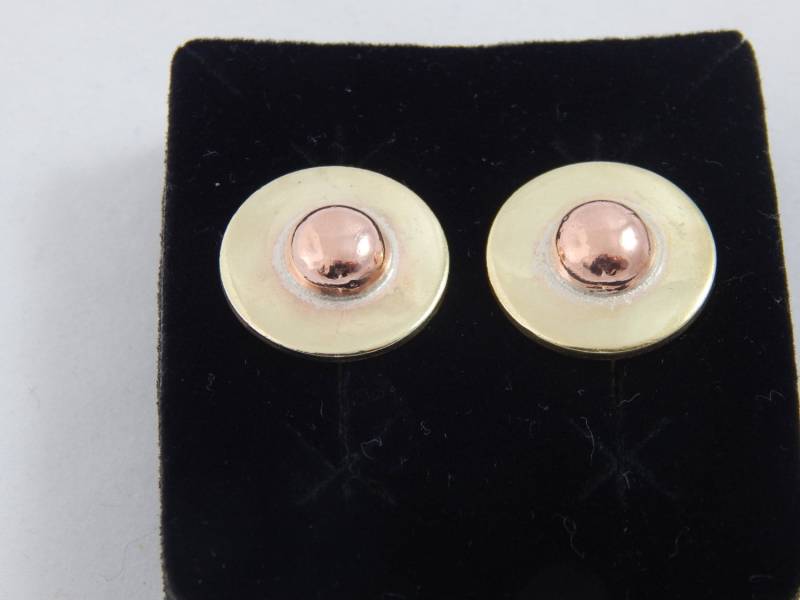 Vintage Sammler Herren Manschettenknöpfe Kupfer Und Messing von AlwaysPlanBVintage