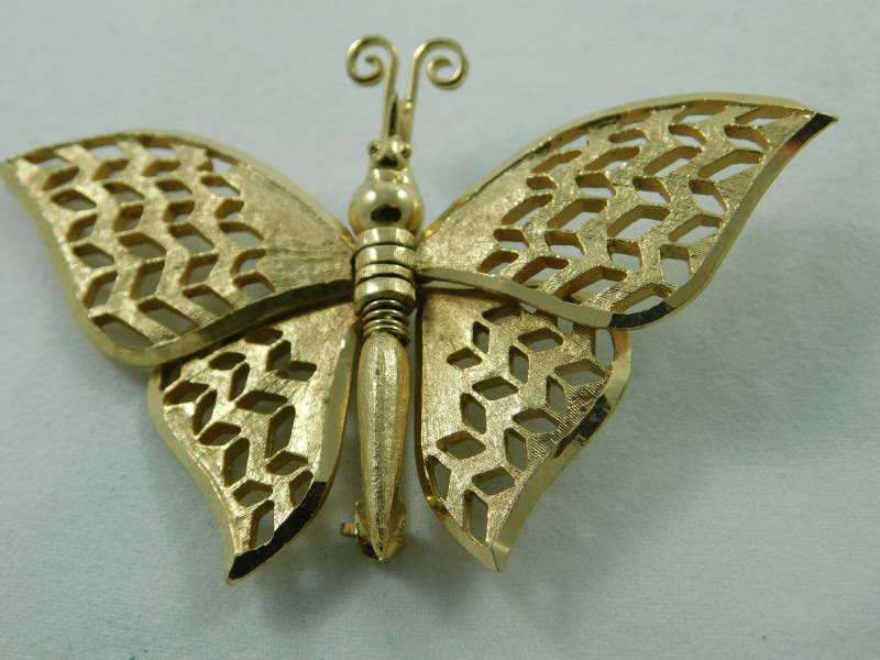 Vintage Sammler Schmetterling Brosche Mit Klappbaren Flügeln von AlwaysPlanBVintage