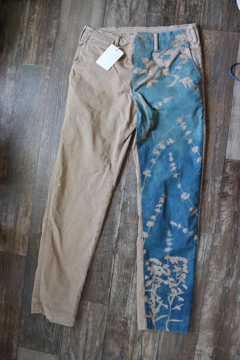 Upcycled Cyanotypie Gedruckt American Adler Tan Chino Flex Hose - Größe 30x34 " von AlwaysTheAdventure