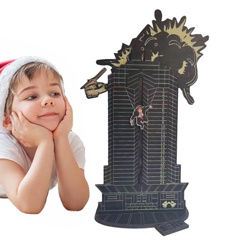 Alwida Weihnachts-Countdown-Kalender – Desktop-Kalenderdekoration aus | Weihnachts-Countdown-Adventskalender Hans Gruber Falling Off Plaza Die Hard Adventskalender Countdown-Kalender für Schlafzimmer von Alwida