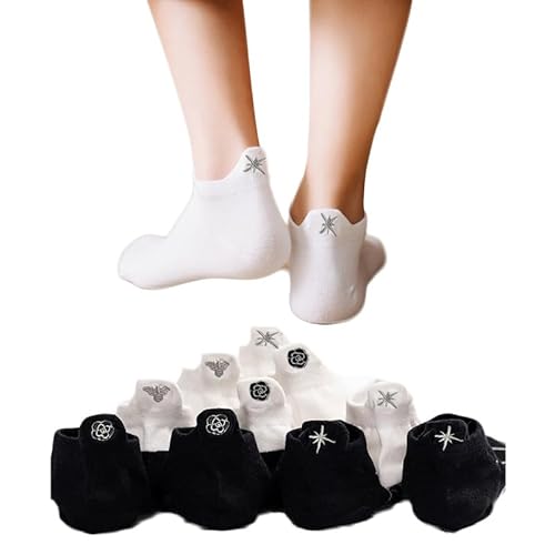 Alxad 5 Paar Sneaker Socken Damen 35-38 Bunt Lustige Baumwolle Sportsocken Weicher Atmungsaktiver Bestickte Kurze Socken mit Motiv Alxad 5 Paar Sneaker Socken Damen 35-38 Bunt Lustige Baumwolle Sportsocken Weicher Atmungsaktiver Bestickte Kurze Socken mit Motiv von Alxad