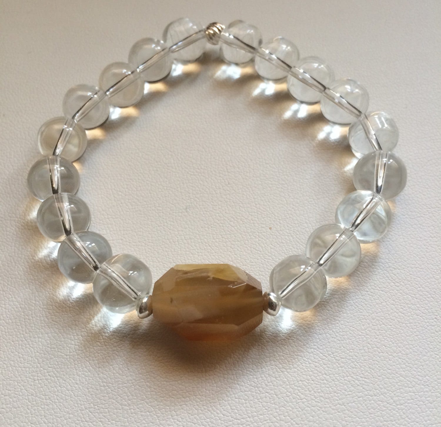 Achat Armband Sterlingsilber Gelb Nugget & Kristall Edelstein Perlen Sterling Schmuck, Chakra-Armband, Chakra Schmuck Achat Armband Sterlingsilber Gelb Nugget & Kristall Edelstein Perlen Sterling Schmuck, Chakra-Armband, Chakra Schmuck von AlyChrisBoutique