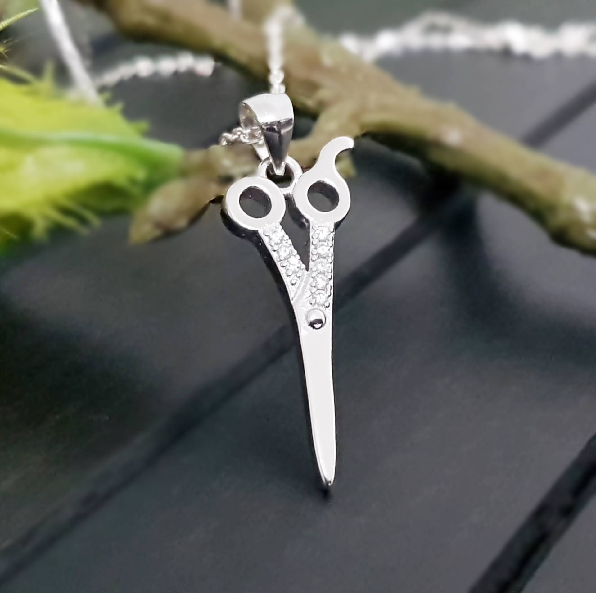 925 Echt Silber Schere Anhänger Halskette Collier Stylist Frisör Friseur Schneider Kettenanhänger Kette von AlyaDesign24