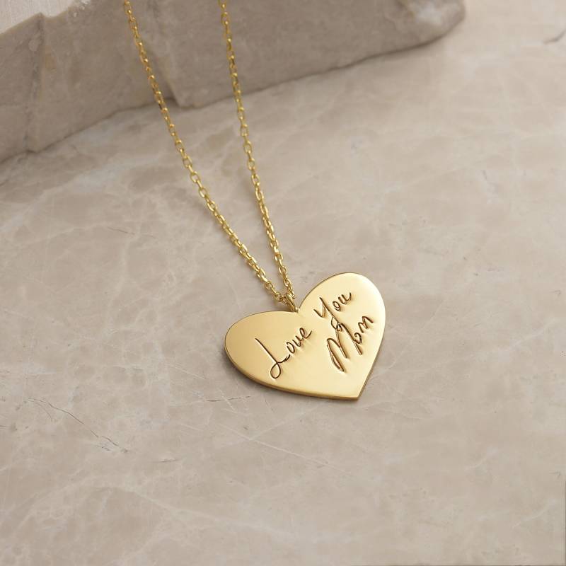 Benutzerdefinierte Handschrift Schmuck Personalisierte Halskette Gold Tatsächliche Gedenkgeschenk Handgemachtes Einzigartiges Feiertagsgeschenk Für von AlyaPersonalized