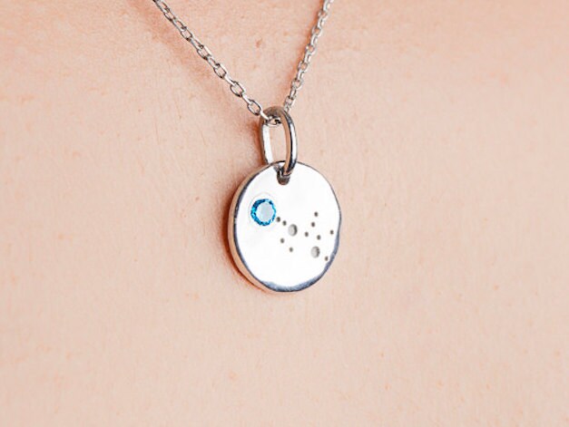 sternzeichen Halskette - Schmuck Geburtsstein Astrologie von AlyaPersonalized