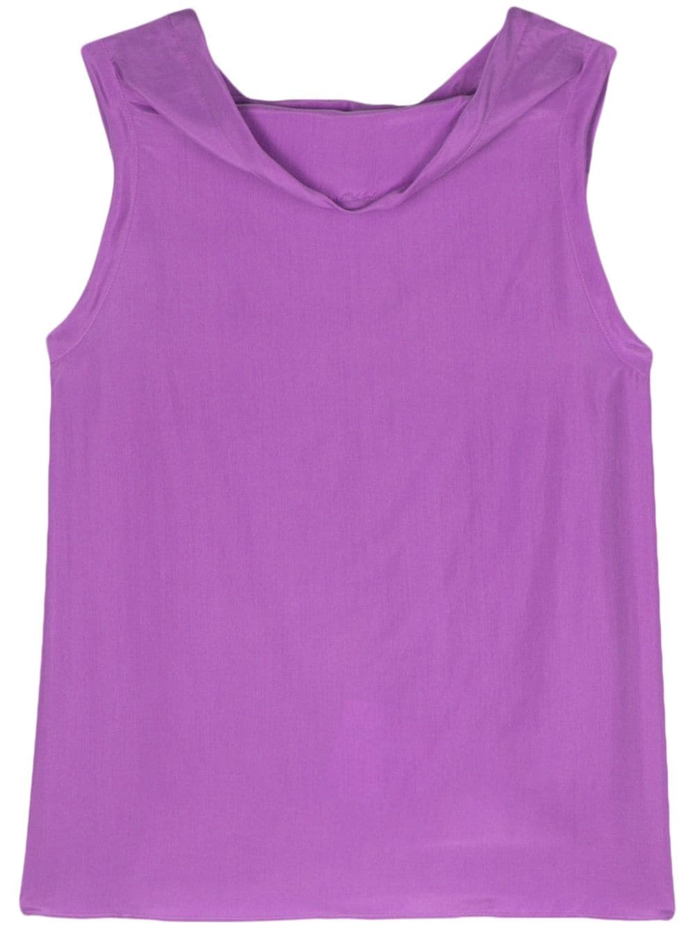 Alysi Top mit Wasserfallkragen - Violett von Alysi