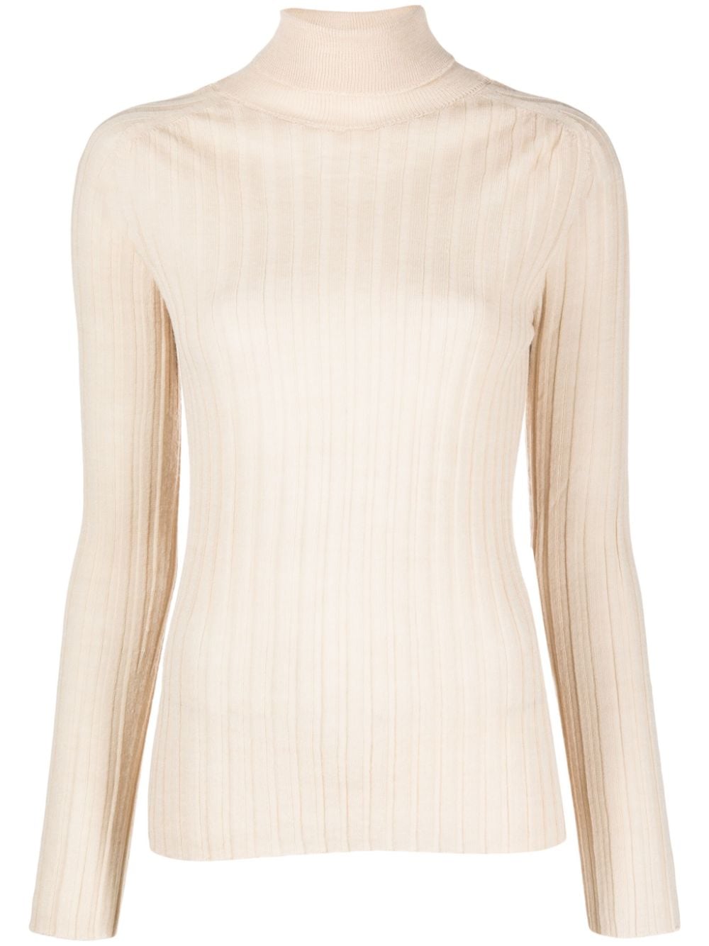 Alysi Gerippter Rollkragenpullover - Nude von Alysi