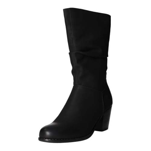 Alyssa so lovely Langschaftstiefel Warmfutter ab 35mm Absatz SIN38003(2)-BK von Alyssa so lovely