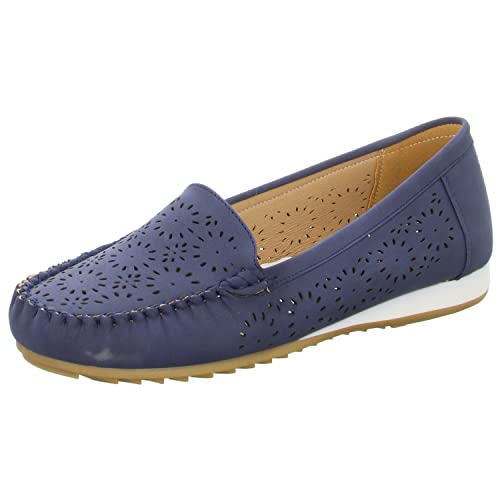 Alyssa 610-048-BL Damen Slipper Halbschuh gelocht oder geflochten, Größe 42 von Alyssa