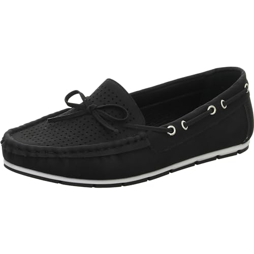 Alyssa 610-092-BK Damen Slipper Halbschuh gelocht oder geflochten, Größe 40 von Alyssa