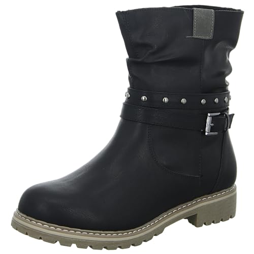 Alyssa A705-69-BK Damen Schlupf/Reißverschlussstiefelette Warmfutter, Größe 39 von Alyssa