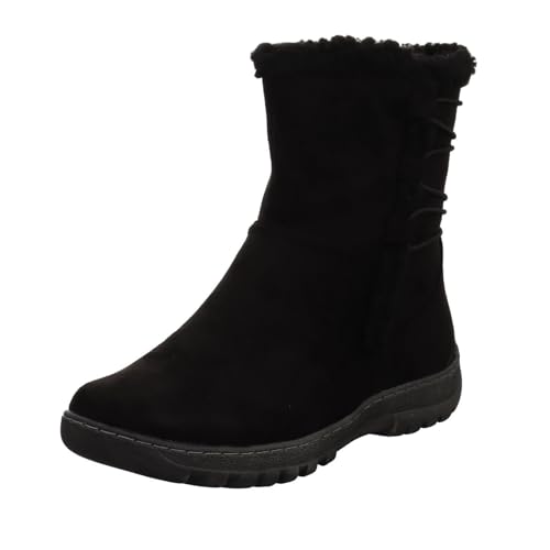 Alyssa DB-2429-BK Damen Schlupf/Reißverschlussstiefelette Warmfutter, Größe 40 von Alyssa
