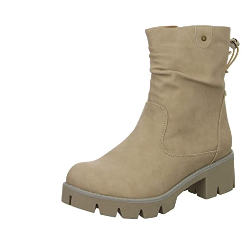 Alyssa R53-B00604-BE Damen Schlupf/Reißverschlussstiefelette Warmfutter, Größe 41 von Alyssa